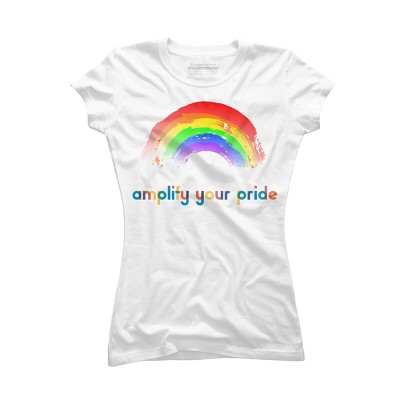 Adult Design By Humans Amplify Your Pride Rainbow By RhintoPow T-Shirt