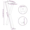 vidaXL Dining Table Legs - X-Shaped Black Steel 23.6" x(28.3"-28.7") with Adjustable Foot Levelers for Custom Furniture Assembly - 3 of 4