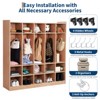 Open Storage Shelves, Freestanding Floor Storage Cabinets with 2 Doors,  47"x 11.7"x 26.5" , 2 Anti-Flip Fittings,Suitable for School - 3 of 4
