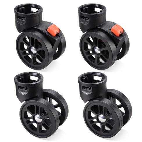 Byootique Set of 4 Swivel Replacement Wheel Caster with Locking Brake 360 Degree Rotate Caster for Makeup Case - image 1 of 4