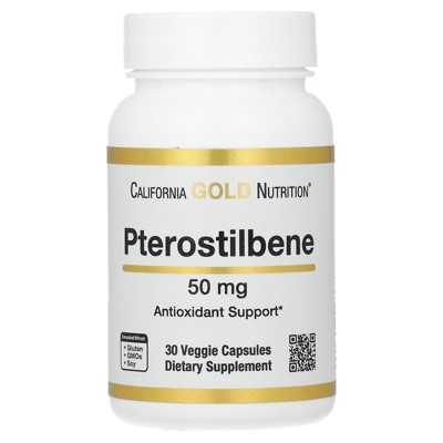 California Gold Nutrition Pterostilbene, 50 mg, 30 Veggie Capsules