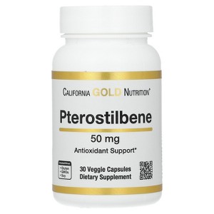California Gold Nutrition Pterostilbene, 50 mg, 30 Veggie Capsules - 1 of 4