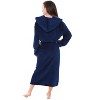 ADR Plush Fleece Robe for Women, Long Hooded Bathrobe with Hood, Plus Size - 2 of 4