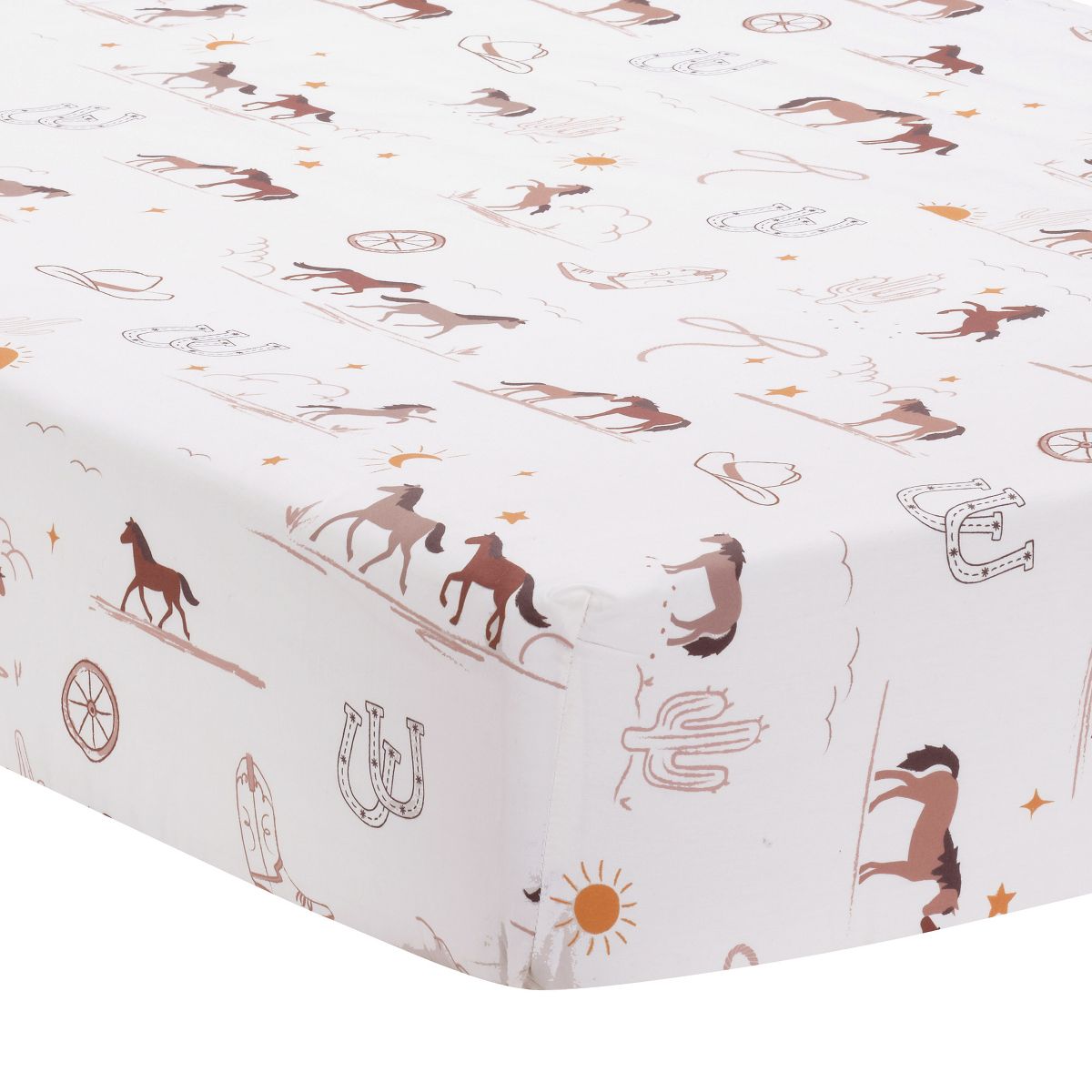Lambs & Ivy Country Western Breathable 100% Cotton Fitted Crib/Toddler Sheet