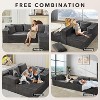 Modular Sectional Sofa, 106 in Comfy Fluffy L Shaped Black Couches for Living Room, Oversized Sofa Sleeper with Deep Seat, No Assembly Required - 4 of 4