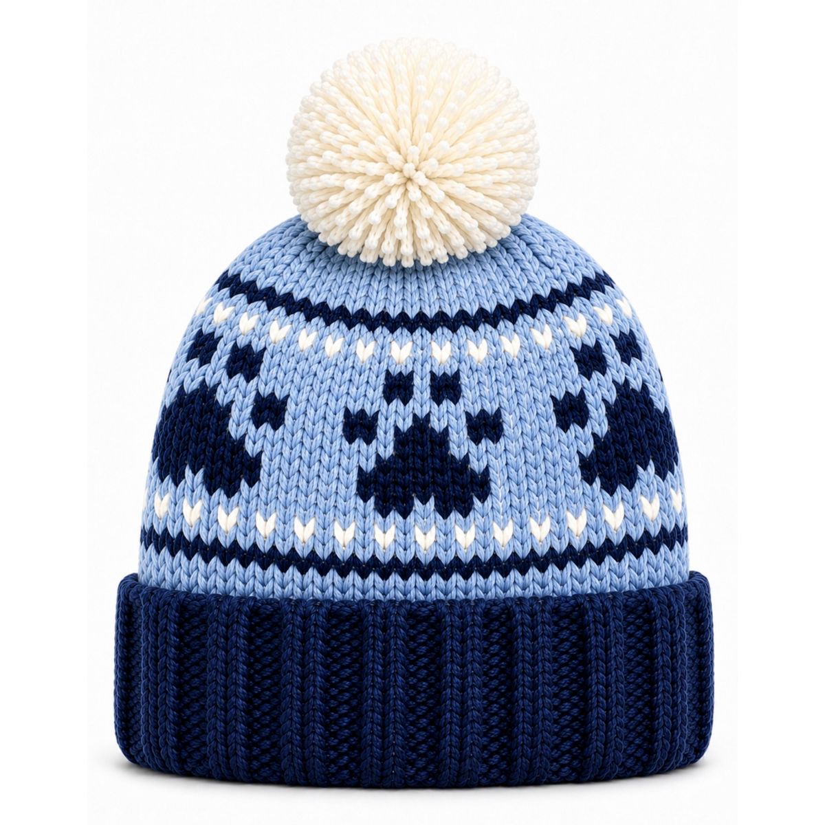 Bits & Bows Unisex Paw Print Bobble Hat - thumbnail 4