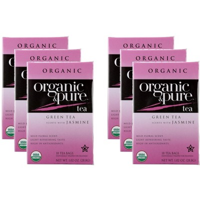 Organic & Pure Tea Green Jasmine Organic - Pack of 6 - 18 bags