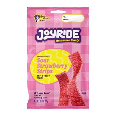 JOYRIDE Sour Strawberry Candy Strips - 3.50oz