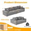 Jump Into Fun 102.4'' Cloud Couch, Plush Corduroy 4-Seat, Sofa Convertible Deep Seat Sofa Lounge Chair With Pillows for Living Room, Apartment - 4 of 4
