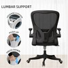 Sevobal Task And Office Chairs Ergonomic Office Chair, Without Headrest, Lumbar Support And Flip Up Arms, Adjustable Height, Black, 24.6"*20"*49.2" - 4 of 4