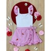 Cherry Blossom Gingham Top and Ruffle Skort Set Mia Belle Girls - 2 of 4