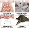 Tangkula 6ft Pink Artificial Christmas Tree 617 Hinged tips w/ Metal Stand Holiday Season - 4 of 4
