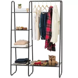 IRIS USA Metal Garment and Accessories Rack for Hanging and Displaying Clothes