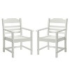 NicBex Outdoor Dining Chairs Set of 2 Patio Wooden Grain Side Chairs with Armrest for Garden,Backyard - 2 of 4