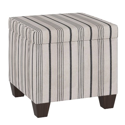 Striped 2024 storage ottoman