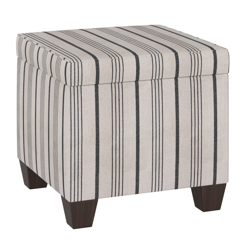 Skyline Furniture Ottoman Alcot: Modern Square Upholstered Bench, No Assembly, Wood Frame