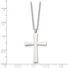 Black Bow Jewelry Stainless Steel Polished Cross Necklace, 18 Inch - 4 of 4