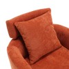 NicBex Chenille Accent Chair,Upholstered Living Room Chairs with Curved Backrest and Wooden Base,Modern Armchair,Accent Chairs for Living Room - 4 of 4