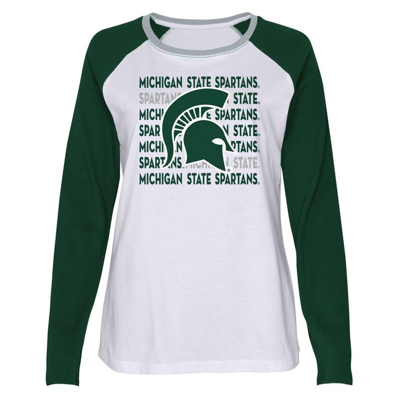 NCAA Michigan State Spartans Girls&#39; Long Sleeve T-Shirt, 2 of 4
