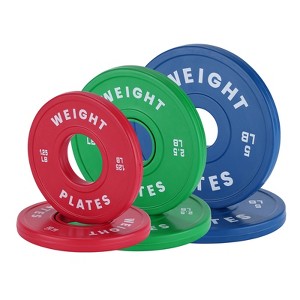 Coucheta Change Weight Plates, 2-Inch Colored Weight Plates Set for Barbell, 1.25LB 2.5LB 5LB Fractional Weight Plates Set with Metal Insert - 1 of 4