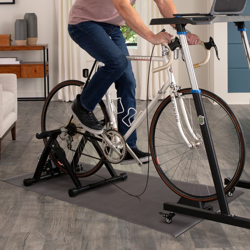 Exercise Bike Mat - 30x60in Non-Slip Waterproof Indoor Cycle or Treadmill Pad by Wakeman, 4 of 6