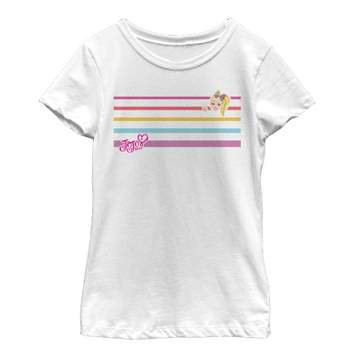 Girl's Jojo Siwa Rainbow Stripes T-Shirt