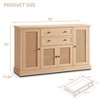 Sonkuki Natural 58" Rattan Buffet Cabinet with Storage, Sideboard Buffets Cabinet with 4 Rattan Doors and 2 Drawers - 2 of 4