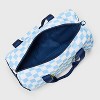 Boys' Checkered Duffel Bag - Cat & Jack™️ Blue/White: Lightweight Luggage, Adjustable Strap, Zip Closure, 18 Linear Inches - 3 of 4