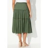 Catherines Women's Plus Size Petite Tiered Midi Skirt - 3 of 4