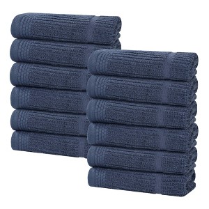 Smart Twist Viscose Cotton Blend Medium Weight Solid Ribbed Towel Set by Blue Nile Mills - 1 of 4