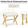 Folding Rectangle Standard Tufted Upholstered Ottoman Stool With Solid Wood Legs - 4 of 4