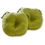 Set of Two 15" Solid Outdoor Bistro Chair Cushions - Kensington Garden