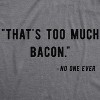 Mens That?s Too Much Bacon Said No One Ever T Shirt Funny Breakfast Food Tee - Crazy Dog Men's T Shirt - 2 of 4