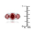 Slickblue 6.75 Carat Garnet Red or Olive Green Cocktail Ring for Women, Classic Style, Rhodium Finish, Sizes 5-10 - 4 of 4
