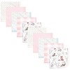 Hudson Baby Infant Girl 20Pc Quilted Cotton Washcloths, Moose Bear Enchanted Forest, One Size - 3 of 3
