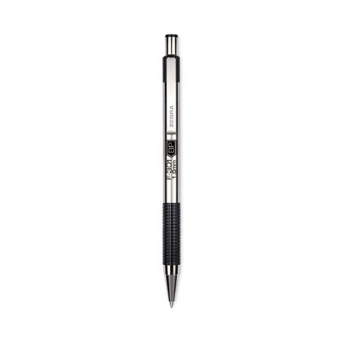 Zebra F-301 Ballpoint Pen, Retractable, Bold 1.6 Mm, Black Ink 