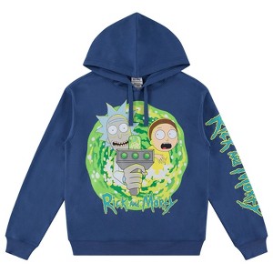 Ladies Rick and Morty Hoodie - Rick and Morty Womens Multi Print Sweatshirt - Rick & Morty Classic Hoodie - 1 of 4