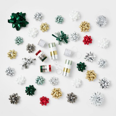 39ct Christmas Bow & Ribbon Kit Green - Wondershop™