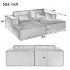 Sectional Double Sofa Bed with Pillows, Split Design Sofa Bed for Flexible Use, Sofa Bed with Armrest and Corduroy Cushions-Coolbibila - 4 of 4