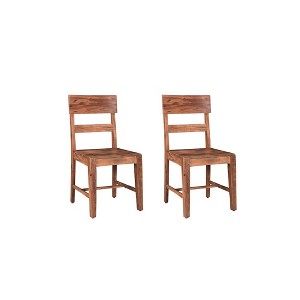 Taran Designs,Oren Solid Wood Dining Chairs (Set of 2) - 1 of 4