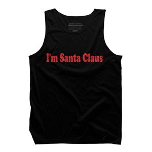 Men's Design By Humans Christmas I'm Santa Claus Text By BenX Tank Top - 1 of 4