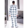 ADR Men's Plush Fleece One Piece Hooded Footed Zipper Pajamas Set, Soft Adult Onesie Footie with Hood - 3 of 4