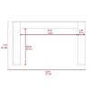 NicBex Modern Minimalist Standing Home Office Writing Desk with Four Legs for Living Room, Office - 3 of 4