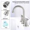 Widespread 2-Handle Bathroom Sink Faucet, Lavatory Tap with 3-Hole Setup and 360� Swivel Spout for Vanity Basin - 2 of 4