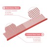 Unique Bargains Stainless Steel Rounded Ends Gentle Care Pet Comb 3 Pcs - 3 of 4