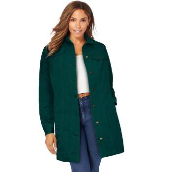 Jessica London Women's Plus Size Long Denim Jacket