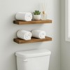 STORE INDYA Wooden Floating Shelves Set of 2-15.7 inch Wood Hanging Shelf - 2 of 4
