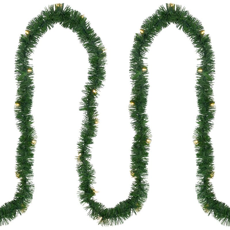 Northlight 18' x 3" Pre-Lit Pine Artificial Christmas Garland, Warm White LED Lights, 4 of 7