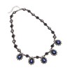 Women's Crystal Grace Collar Necklace - Sapphire Blue - 2 of 4
