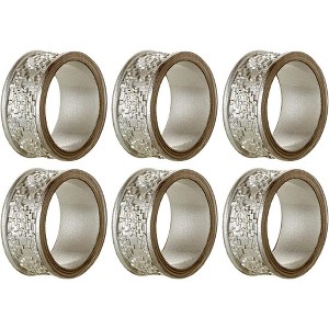 Creative Scents Dublin Napkin Rings Set of 6 - Silver - 1 of 4